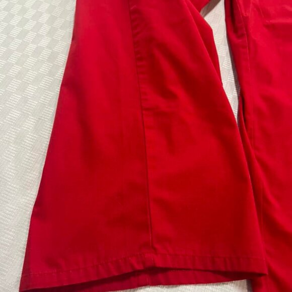 Size 3X Tafford Red Scrub or Casual Elastic Waist Pants Slit Pockets at Eac - Picture 3 of 8
